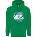 Torn Argentina Flag Argentinian Day Football Mens 80% Cotton Hoodie Irish Green