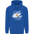 Torn Argentina Flag Argentinian Day Football Mens 80% Cotton Hoodie Royal Blue