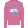 Torn Argentina Flag Argentinian Day Football Mens Sweatshirt Jumper Azalea