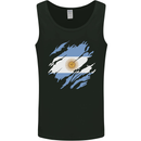 Torn Argentina Flag Argentinian Day Football Mens Vest Tank Top Black