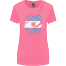 Torn Argentina Flag Argentinian Day Football Womens Wider Cut T-Shirt Azalea