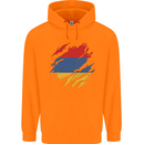 Torn Armenia Flag Armenian Day Football Childrens Kids Hoodie Orange