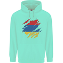 Torn Armenia Flag Armenian Day Football Childrens Kids Hoodie Peppermint