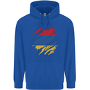 Torn Armenia Flag Armenian Day Football Childrens Kids Hoodie Royal Blue