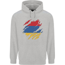 Torn Armenia Flag Armenian Day Football Childrens Kids Hoodie Sports Grey
