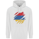 Torn Armenia Flag Armenian Day Football Childrens Kids Hoodie White