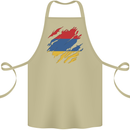 Torn Armenia Flag Armenian Day Football Cotton Apron 100% Organic Khaki