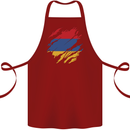 Torn Armenia Flag Armenian Day Football Cotton Apron 100% Organic Maroon