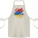 Torn Armenia Flag Armenian Day Football Cotton Apron 100% Organic Natural