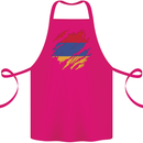 Torn Armenia Flag Armenian Day Football Cotton Apron 100% Organic Pink