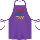 Torn Armenia Flag Armenian Day Football Cotton Apron 100% Organic Purple