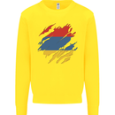 Torn Armenia Flag Armenian Day Football Kids Sweatshirt Jumper Yellow
