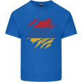 Torn Armenia Flag Armenian Day Football Kids T-Shirt Childrens Royal Blue