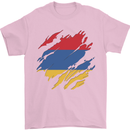 Torn Armenia Flag Armenian Day Football Mens T-Shirt 100% Cotton Light Pink