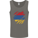 Torn Armenia Flag Armenian Day Football Mens Vest Tank Top Charcoal