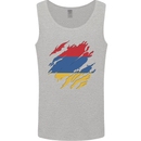Torn Armenia Flag Armenian Day Football Mens Vest Tank Top Sports Grey