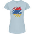 Torn Armenia Flag Armenian Day Football Womens Petite Cut T-Shirt Light Blue