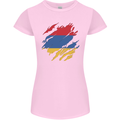 Torn Armenia Flag Armenian Day Football Womens Petite Cut T-Shirt Light Pink