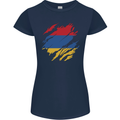 Torn Armenia Flag Armenian Day Football Womens Petite Cut T-Shirt Navy Blue