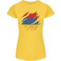 Torn Armenia Flag Armenian Day Football Womens Petite Cut T-Shirt Yellow
