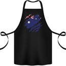 Torn Australia Flag Australian Day Football Cotton Apron 100% Organic Black