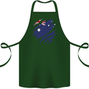 Torn Australia Flag Australian Day Football Cotton Apron 100% Organic Forest Green