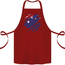 Torn Australia Flag Australian Day Football Cotton Apron 100% Organic Maroon