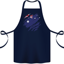 Torn Australia Flag Australian Day Football Cotton Apron 100% Organic Navy Blue