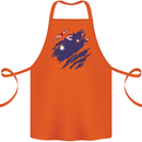 Torn Australia Flag Australian Day Football Cotton Apron 100% Organic Orange