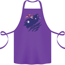 Torn Australia Flag Australian Day Football Cotton Apron 100% Organic Purple