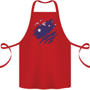Torn Australia Flag Australian Day Football Cotton Apron 100% Organic Red