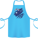 Torn Australia Flag Australian Day Football Cotton Apron 100% Organic Turquoise