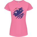 Torn Australia Flag Australian Day Football Womens Petite Cut T-Shirt Azalea