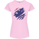 Torn Australia Flag Australian Day Football Womens Petite Cut T-Shirt Light Pink