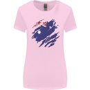 Torn Australia Flag Australian Day Football Womens Wider Cut T-Shirt Light Pink