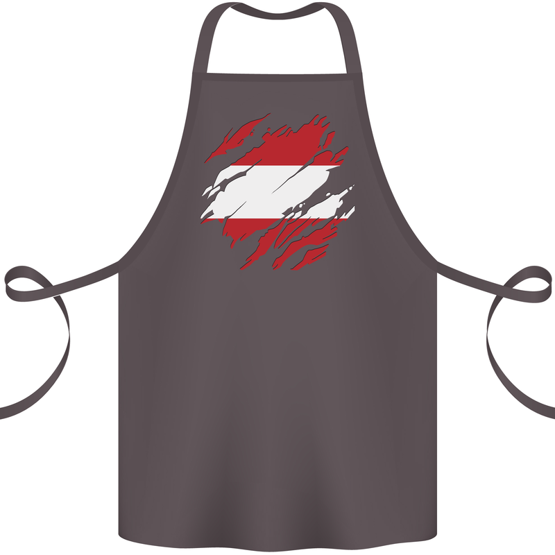 Torn Austria Flag Austrian Day Football Cotton Apron 100% Organic Dark Grey