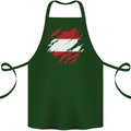 Torn Austria Flag Austrian Day Football Cotton Apron 100% Organic Forest Green