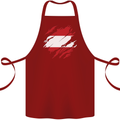 Torn Austria Flag Austrian Day Football Cotton Apron 100% Organic Maroon