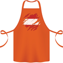 Torn Austria Flag Austrian Day Football Cotton Apron 100% Organic Orange