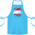 Torn Austria Flag Austrian Day Football Cotton Apron 100% Organic Turquoise