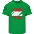 Torn Austria Flag Austrian Day Football Mens Cotton T-Shirt Tee Top Irish Green