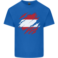 Torn Austria Flag Austrian Day Football Mens Cotton T-Shirt Tee Top Royal Blue