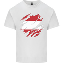 Torn Austria Flag Austrian Day Football Mens Cotton T-Shirt Tee Top White