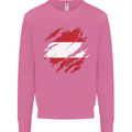 Torn Austria Flag Austrian Day Football Mens Sweatshirt Jumper Azalea