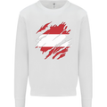 Torn Austria Flag Austrian Day Football Mens Sweatshirt Jumper White