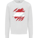 Torn Austria Flag Austrian Day Football Mens Sweatshirt Jumper White