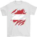 Torn Austria Flag Austrian Day Football Mens T-Shirt 100% Cotton White