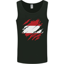 Torn Austria Flag Austrian Day Football Mens Vest Tank Top Black