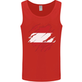 Torn Austria Flag Austrian Day Football Mens Vest Tank Top Red