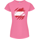 Torn Austria Flag Austrian Day Football Womens Petite Cut T-Shirt Azalea
